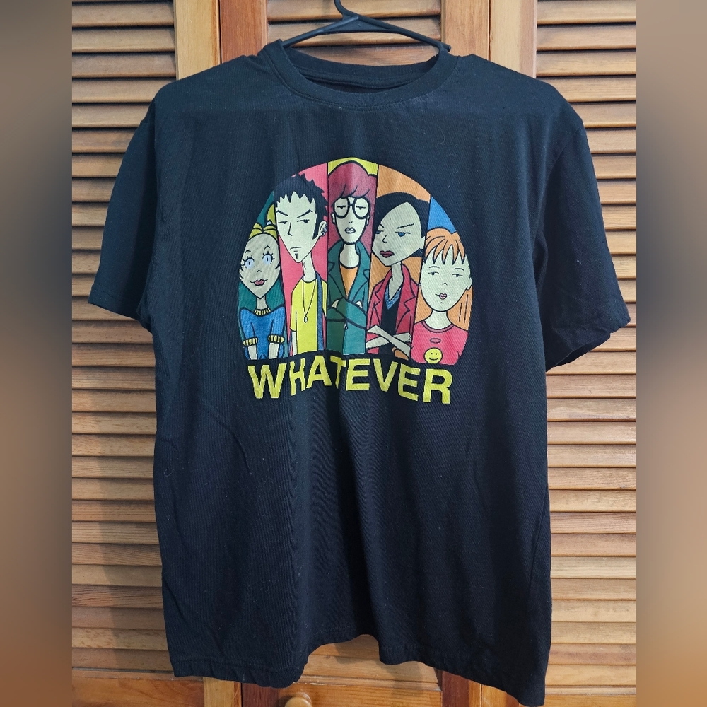 90s MTV Daria “Whatever” Graphic Tee | Retro Cartoon Tee Large